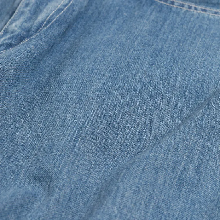 Nanamica Pantalons*5 Pockets Straight Denim Pants Indigo Bleach