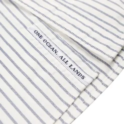 Nanamica Chemises*Button Down Stripe Wind Shirt White