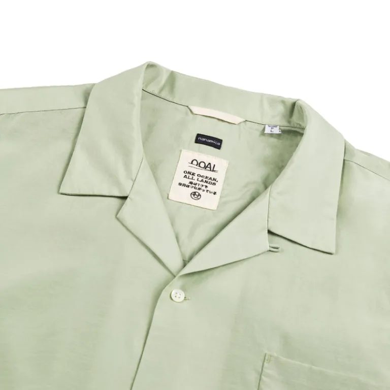 Nanamica Chemises*Open Collar Shirt Coral Green