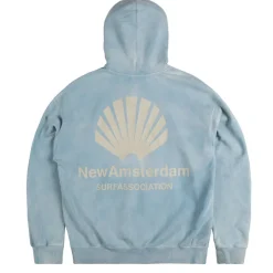 New Amsterdam Surf Association Sweats À Capuche*Logo Hoodie Washed Blue