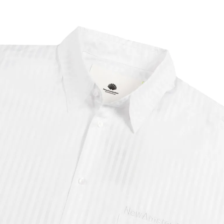 New Amsterdam Surf Association Chemises*Raw Edge Fluid Shirt White