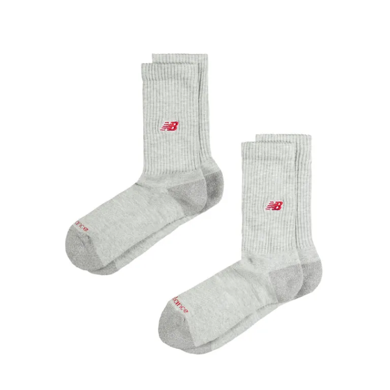 New Balance Chaussettes*Active NB Premium Crew Socks 2 Pack Athletic Grey