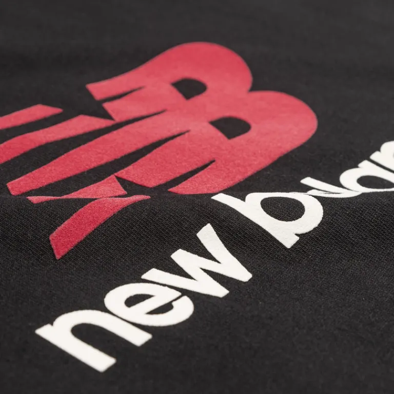New Balance T-Shirts*Athletics Logo T-Shirt Black