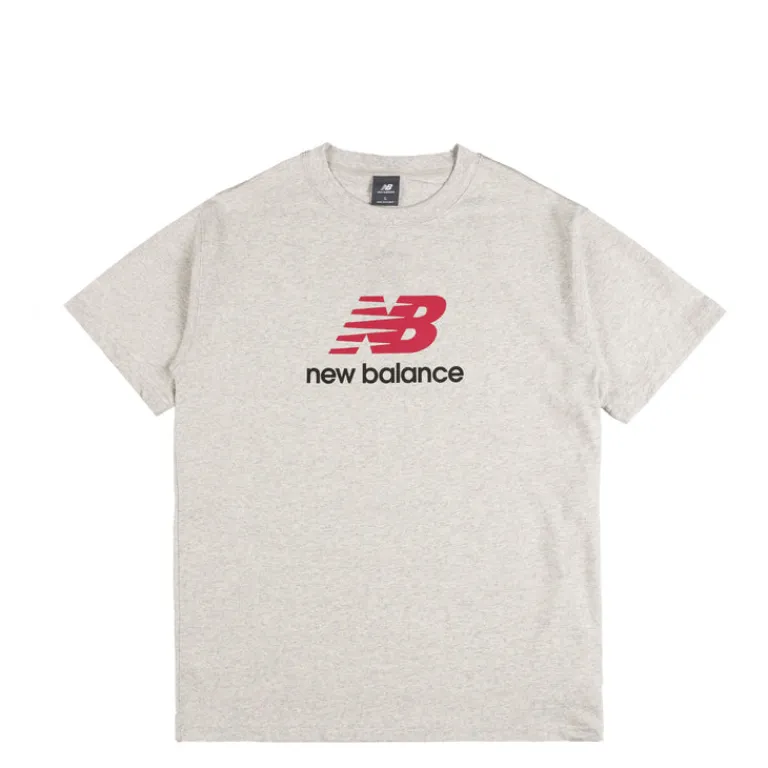 New Balance T-Shirts*Athletics Logo T-Shirt Ash Heather