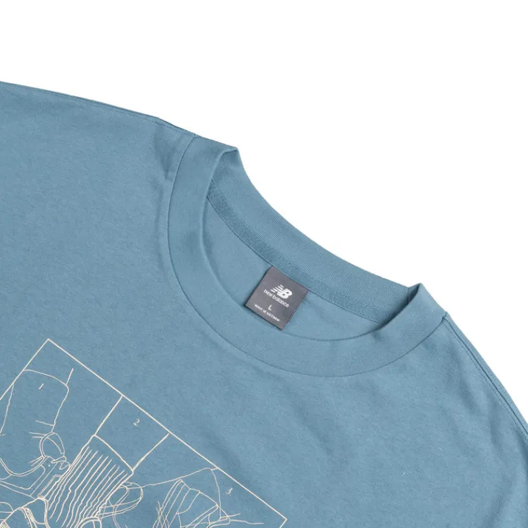 New Balance T-Shirts*Athletics Relaxed Science T-Shirt Heron Blue
