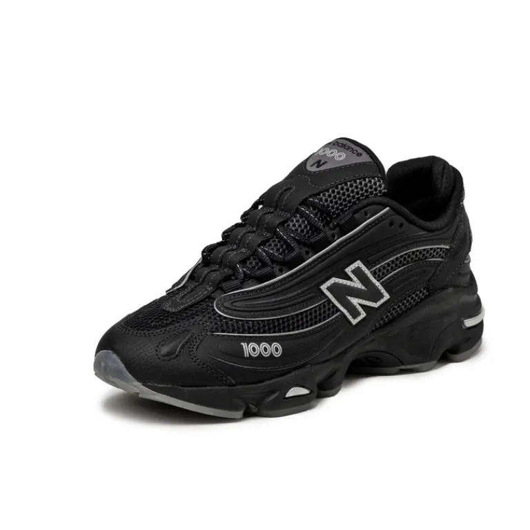 New Balance Sneakers En Cuir|Chaussures De Running Retro*M1000LNY Black / White / Silver Metallic