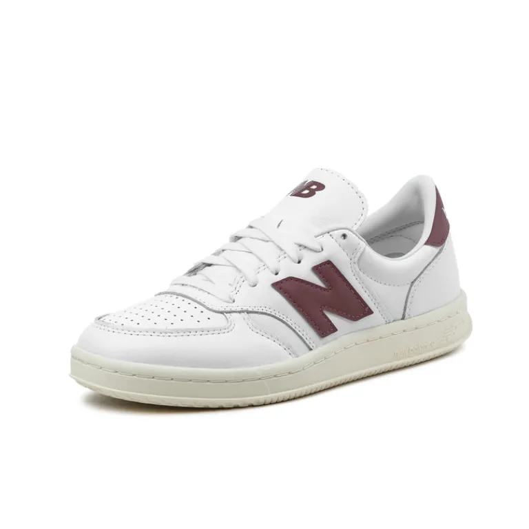 New Balance Sneakers En Cuir|Baskets Décontractées Terrace*T500LPB White/Washed Burgundy