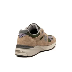 New Balance Sneakers En Cuir|Chaussures De Running Retro*U991DL2 *Made in England* Cement / Douglas Fir / Lavender Gray / Silver