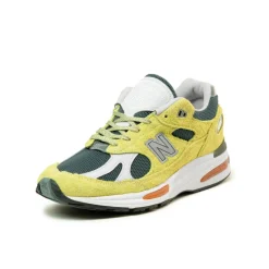 New Balance Sneakers En Cuir|Chaussures De Running Retro*U991GT2 *Made in England* Beechnut / Trekking Green / Oyster Mushroom / Rust