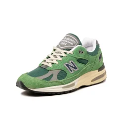 New Balance Sneakers En Cuir|Chaussures De Running Retro*U991GV2 *Made in England* Mineral Green
