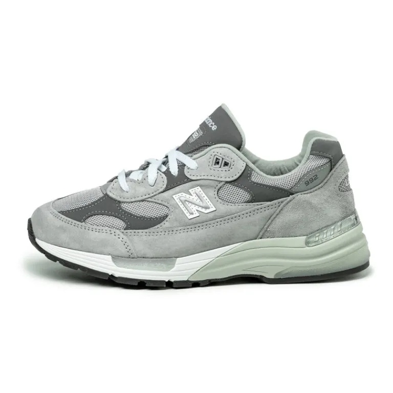 New Balance Sneakers En Cuir|Chaussures De Running Retro*U992GY *Made in USA* Grey / Silver Metallic