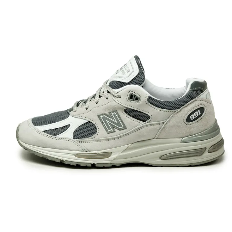 New Balance Sneakers En Cuir|Chaussures De Running Retro*U991LG2 *Made in England* Light Grey