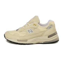 New Balance Sneakers En Cuir|Sneakers Blancs*U992MC *Made in USA* Calcium / Raw Cashew
