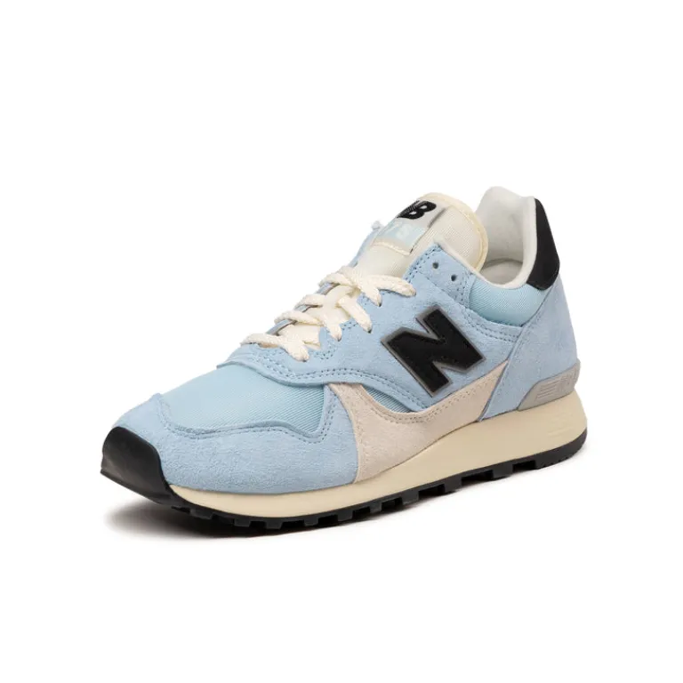 New Balance Sneakers En Cuir|Chaussures De Running Retro*U475PB Light Chrome Blue / Black / Linen