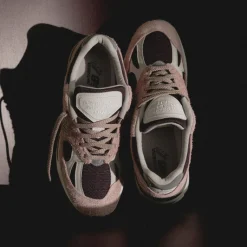 New Balance Sneakers En Cuir|Chaussures De Running Retro*U991PR2 *Made in England* Deauville Mauve / Fig / Oyster Mushroom