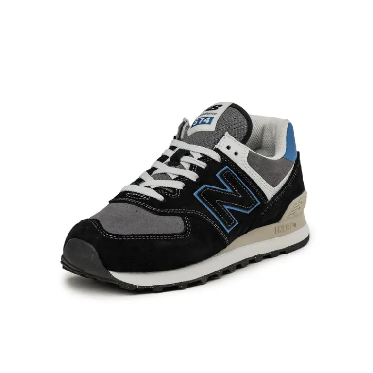 New Balance Sneakers En Cuir|Chaussures De Running Retro*U574QRB Black / Blue Agate