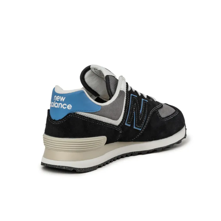 New Balance Sneakers En Cuir|Chaussures De Running Retro*U574QRB Black / Blue Agate