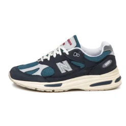 New Balance Sneakers En Cuir|Chaussures De Running Retro*U991VN2 *Made in England* Total Eclipse / Indian Teal / Harbor Mist