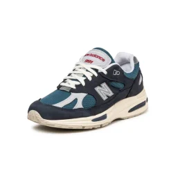 New Balance Sneakers En Cuir|Chaussures De Running Retro*U991VN2 *Made in England* Total Eclipse / Indian Teal / Harbor Mist