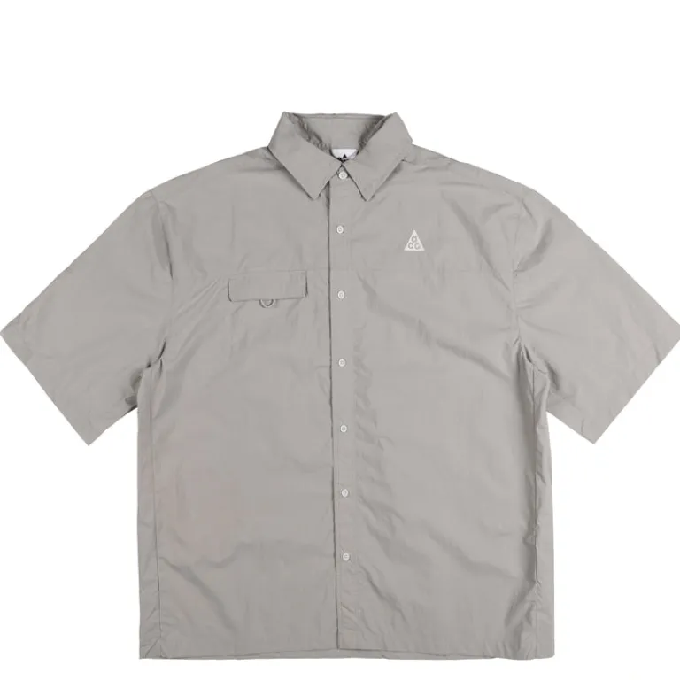 Nike Chemises*ACG *Orb Weaver* Uv Repel Short-Sleeve Shirt College Grey/Football Grey/Summit White