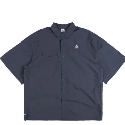 Nike Chemises*ACG *Orb Weaver* Uv Repel Short-Sleeve Shirt Thunder Blue / Smoky Blue / Summit White