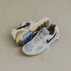 Nike Sneakers En Cuir|Chaussures De Running Retro*Air 180 Light Khaki / Black / Team Gold / Psychic Blue