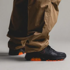 Nike Sneakers En Cuir|Chaussures De Running Retro*Air 180 Black / Black / Hyper Crimson