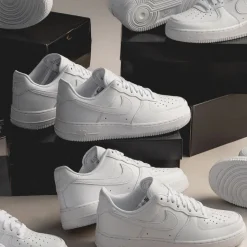 Nike Sneakers En Cuir|Sneakers Blancs*Air Force 1 '07 *Fresh* White / White / White
