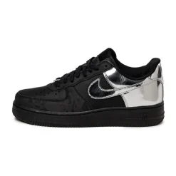 Nike Sneakers En Cuir*Air Force 1 Low Retro *All-Star* Black / Chrome / Black
