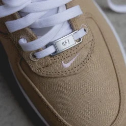 Nike Sneakers En Cuir*Air Force 1 Low Retro *Linen* Linen / Amosphere / White