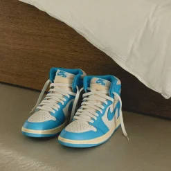 Jordan Sneakers Montantes|Sneakers En Cuir*Nike Air 1 Retro High OG *UNC Reimagined* Dark Powder Blue / Dark Powder Blue / Sail