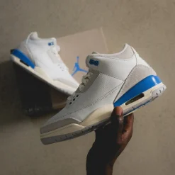Jordan Sneakers Montantes|Sneakers En Cuir*Nike Air 3 Retro *Lucky Shorts* Summit White / Hdydrogen Blue / Legend Blue