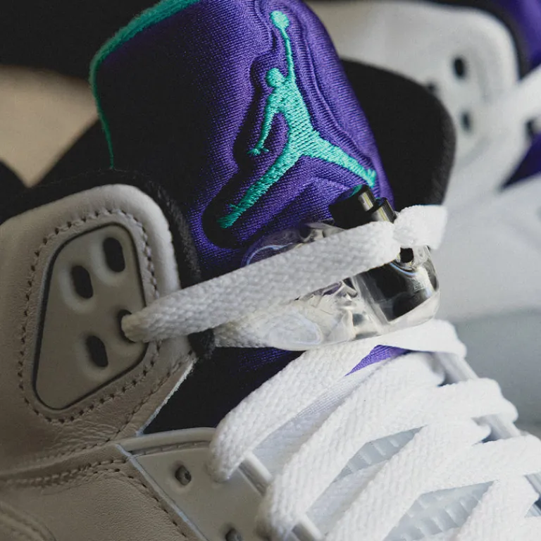 Jordan Sneakers Montantes|Sneakers En Cuir*Nike Air 5 Retro OG *Grape* White / New Emerald / Grape Ice / Black