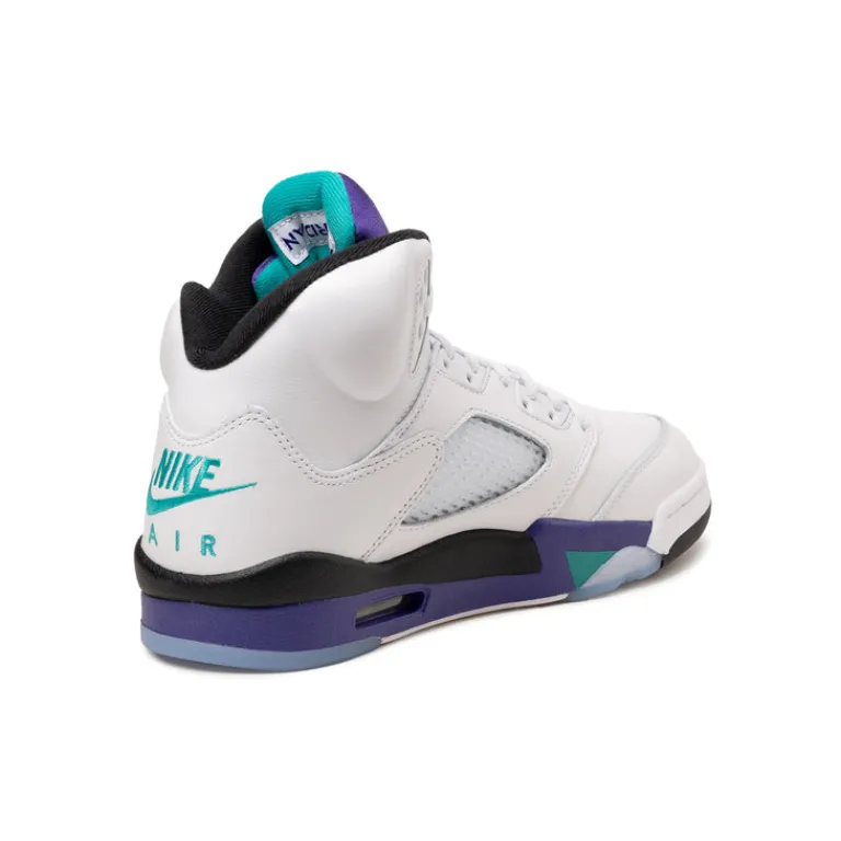 Jordan Sneakers Montantes|Sneakers En Cuir*Nike Air 5 Retro OG *Grape* White / New Emerald / Grape Ice / Black