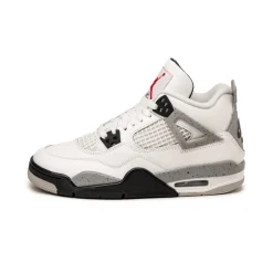 Jordan Sneakers Montantes|Sneakers En Cuir*Nike Air 4 Retro *White Cement* *GS* Summit White / Fire Red / Tech Grey / Black