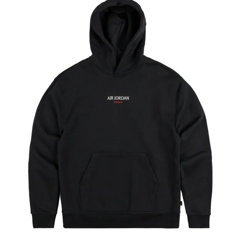 Nike Sweats À Capuche*Air Jordan Wordmark Chicago Fleece-Hoodie Black