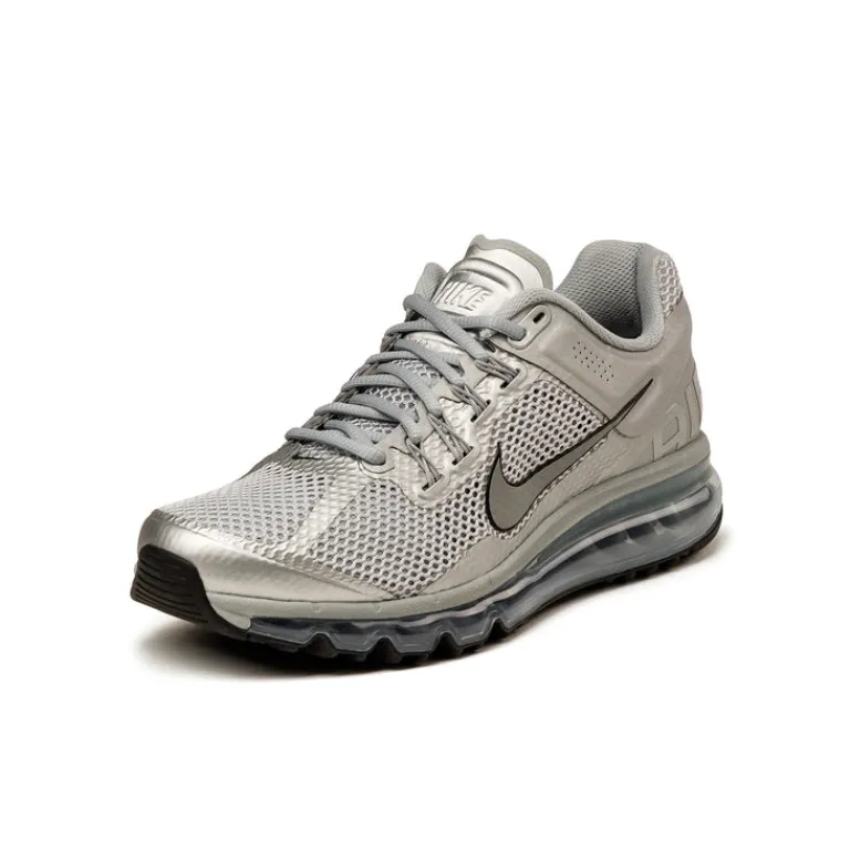Nike Sneakers Végétaliens|Chaussures De Running Retro*Air Max 2013 Metallic Silver / Metallic Silver / Black