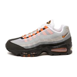 Nike Sneakers En Cuir|Chaussures De Running Retro*Air Max 95 *Big Bubble* Black / Bright Mandarin / Clear Grey