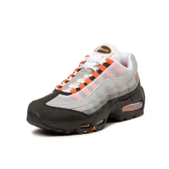 Nike Sneakers En Cuir|Chaussures De Running Retro*Air Max 95 *Big Bubble* Black / Bright Mandarin / Clear Grey
