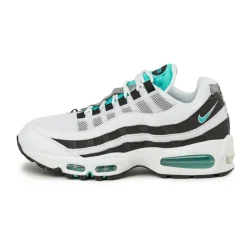 Nike Sneakers En Cuir|Sneakers Blancs*Air Max 95 OG *Black Border* White / Hyper Jade / Black / Metallic Silver