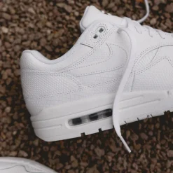 Nike Sneakers En Cuir|Sneakers Blancs*Air Max 1 PRM *Snakeskin* White / White / Pure Platinum / White