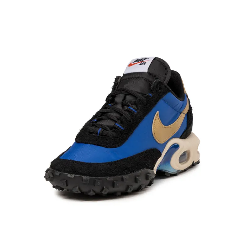 Nike Sneakers En Cuir|Chaussures De Running Retro*Air Max Waffle SP Hyper Blue / Metallic Gold / Black