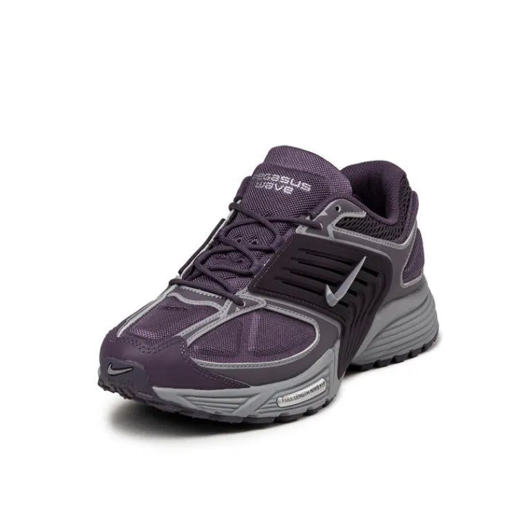 Nike Sneakers En Cuir|Chaussures De Running Retro*Air Pegasus Wave Dark Raison / Cement Grey / Metallic Silver