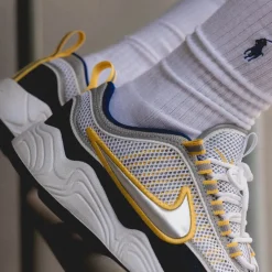 Nike Sneakers Végétaliens|Sneakers Blancs*Air Zoom Spiridon SP White / Metallic Silver / Deep Royal Blue / White