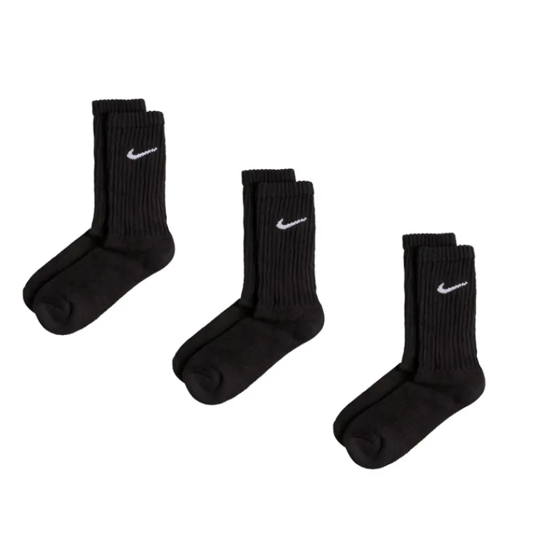 Nike Chaussettes*Cushioned Training Crew Socks 3 Pack Black / White