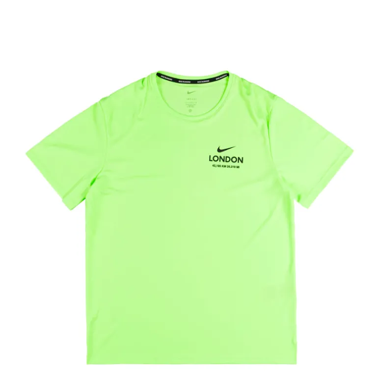 Nike Running|T-Shirts*Dri-FIT Miler UV Running T-Shirt Lime Blast