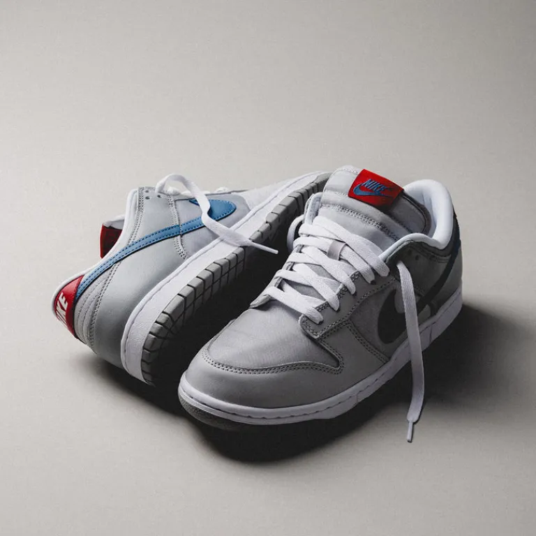 Nike Sneakers En Cuir|Sneakers Blancs*Dunk Low QS *Silver Surfer* Metallic Silver / Aegean Storm