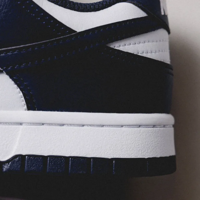 Nike Sneakers En Cuir*Dunk Low Retro White / Midnight Navy / White