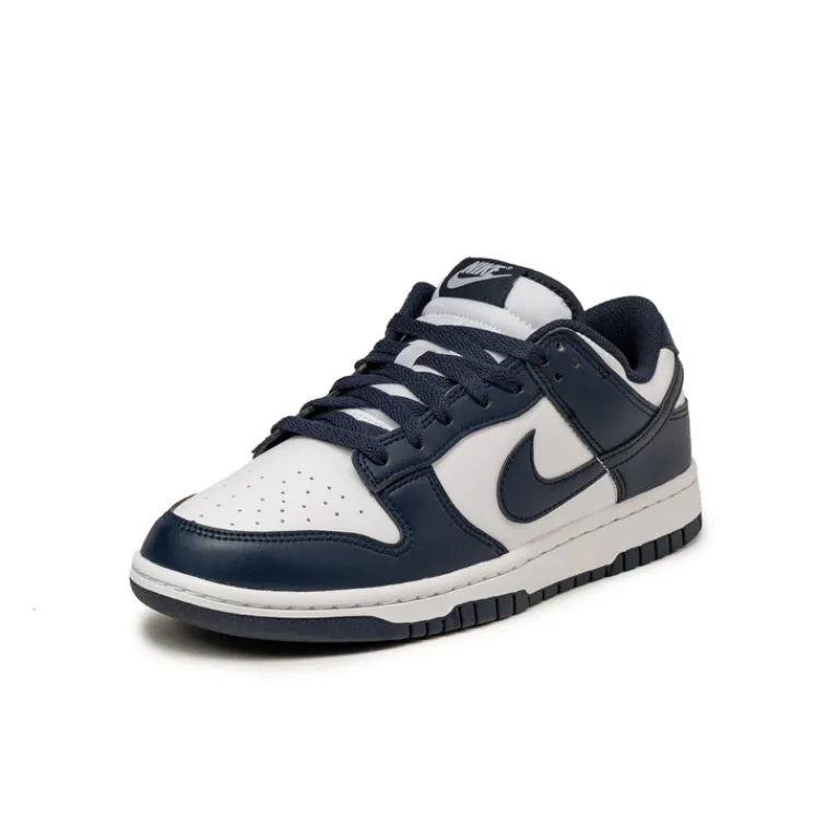 Nike Sneakers En Cuir*Dunk Low Retro White / Midnight Navy / White