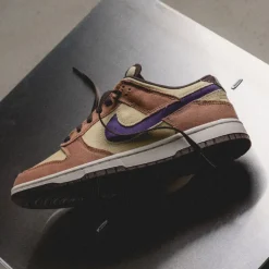 Nike Sneakers En Cuir*Dunk Low Retro SE *Denim* Dusted Clay / Dusty Amethyst / Team Gold